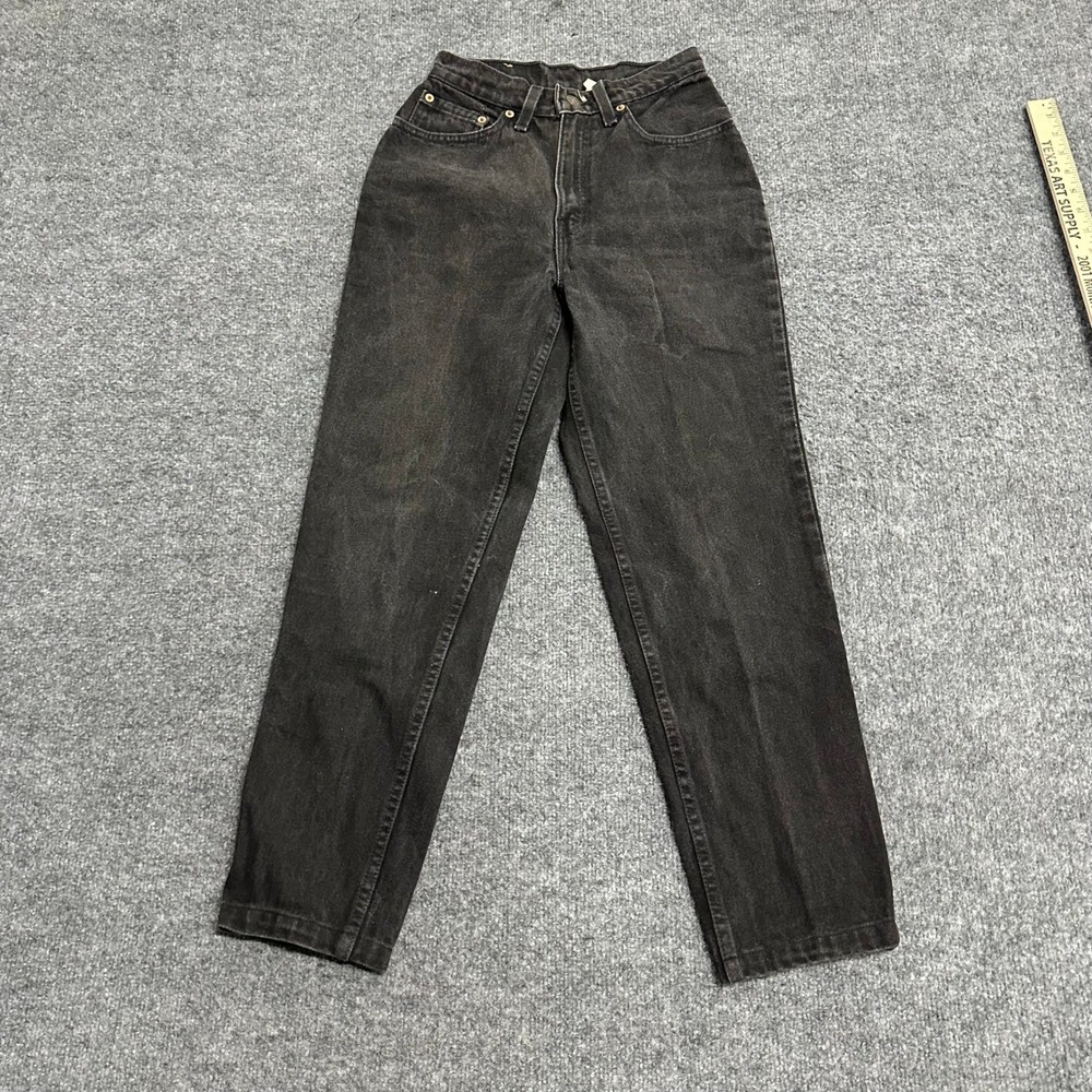 Levi's Jeans Womens Size 7 SHT Black 512 Slim Fit Tapered Leg USA Made Vintage